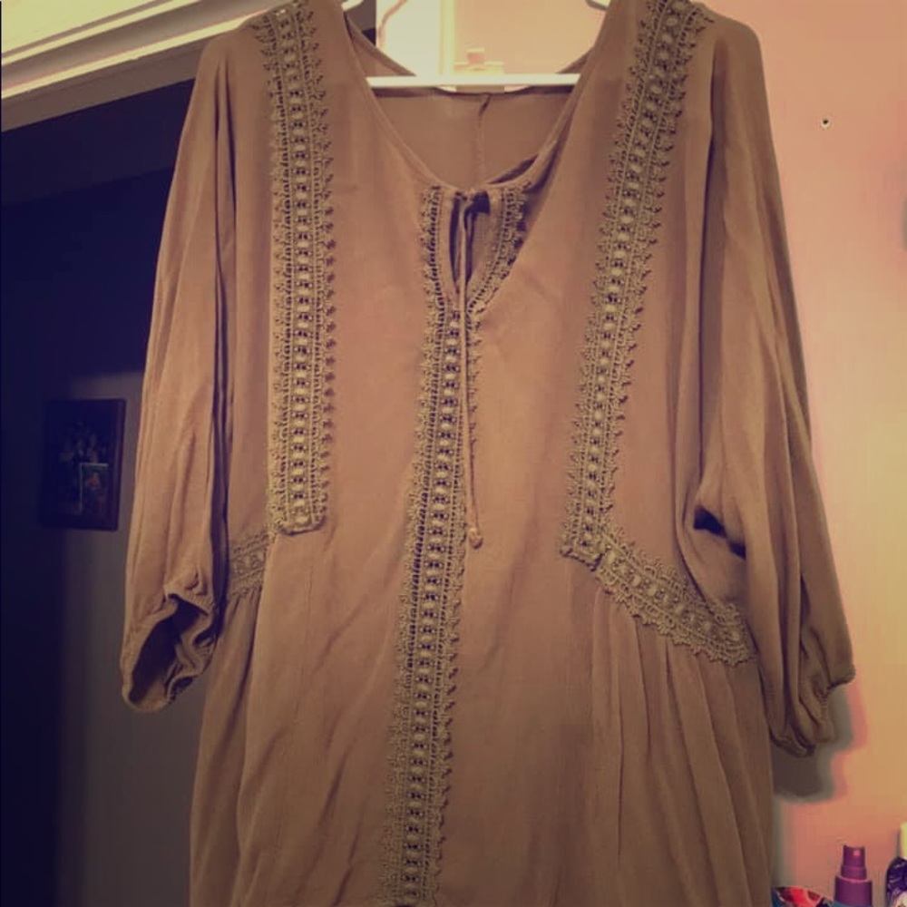 Boho Olive Green shirt